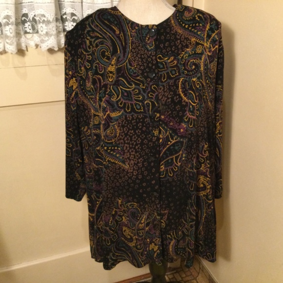 Vikki Vi multi color long sleeve open faced top - Picture 7 of 10